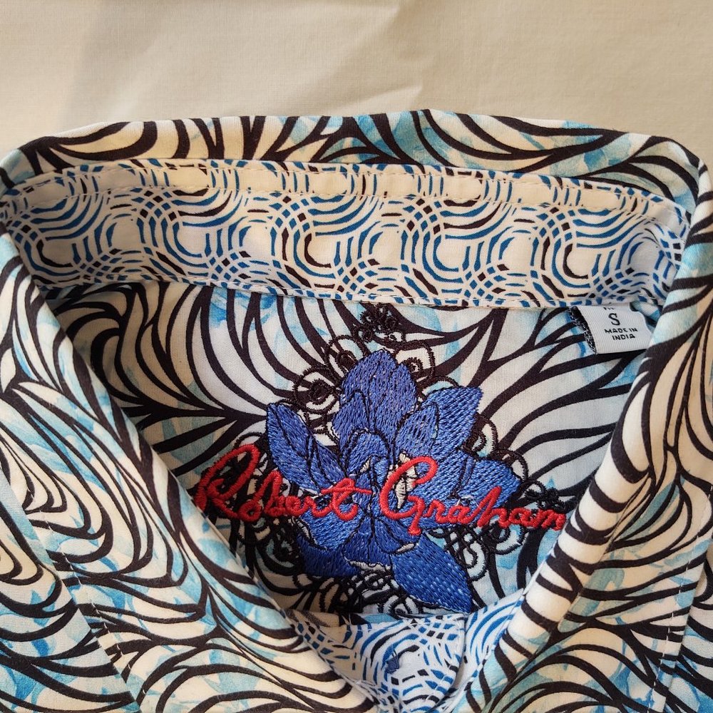 ROBERT GRAHAM GLEESON MEN'S SHORT SLEEVE CASUAL DRESS SHIRT - SIZE SMALL - Picture 2 of 7